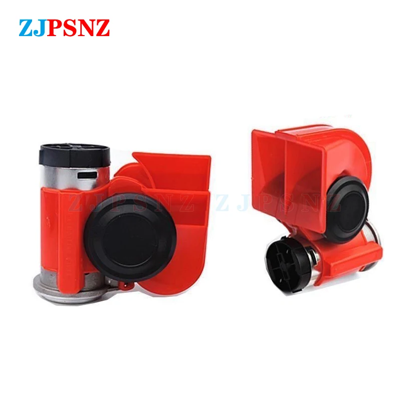 Car Dual Tone Horn Compact Horn Snail Air Horn Waterproof 12V 24V Car Auto Twin Dual Tone Horn Kit For Car Motorcycle Super Loud