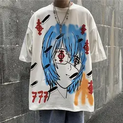 Graffiti Graphic T-Shirts Men Hip Hop Harajuku Tee Shirt Plus Size White Y2k Oversize Tshirts Women Short Sleeve Teenagers Tops