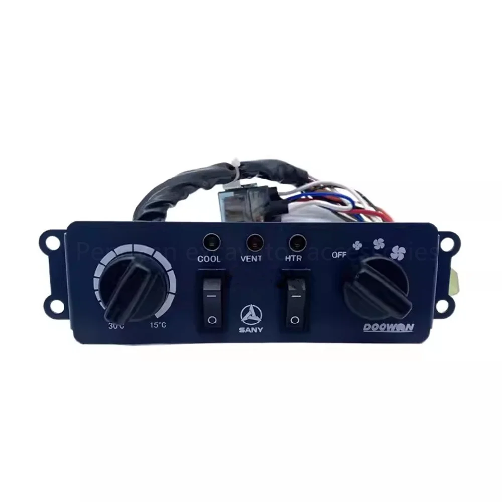 Para Sany SY35U 55U 55C-9 60C Panel controlador de aire acondicionado interruptor calentador piezas de excavadora