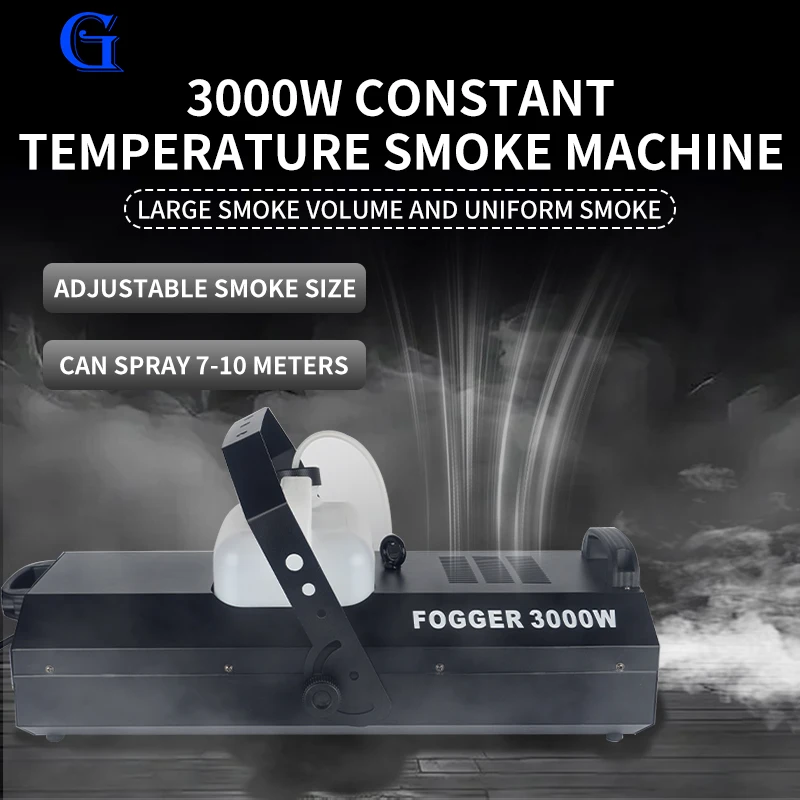 

3000 Вт профессиональная сценическая дымовая машина DJ Bar с дистанционным управлением, оборудование для тумана, DMX Haze Machine для шоу, дискотеки, свадьбы