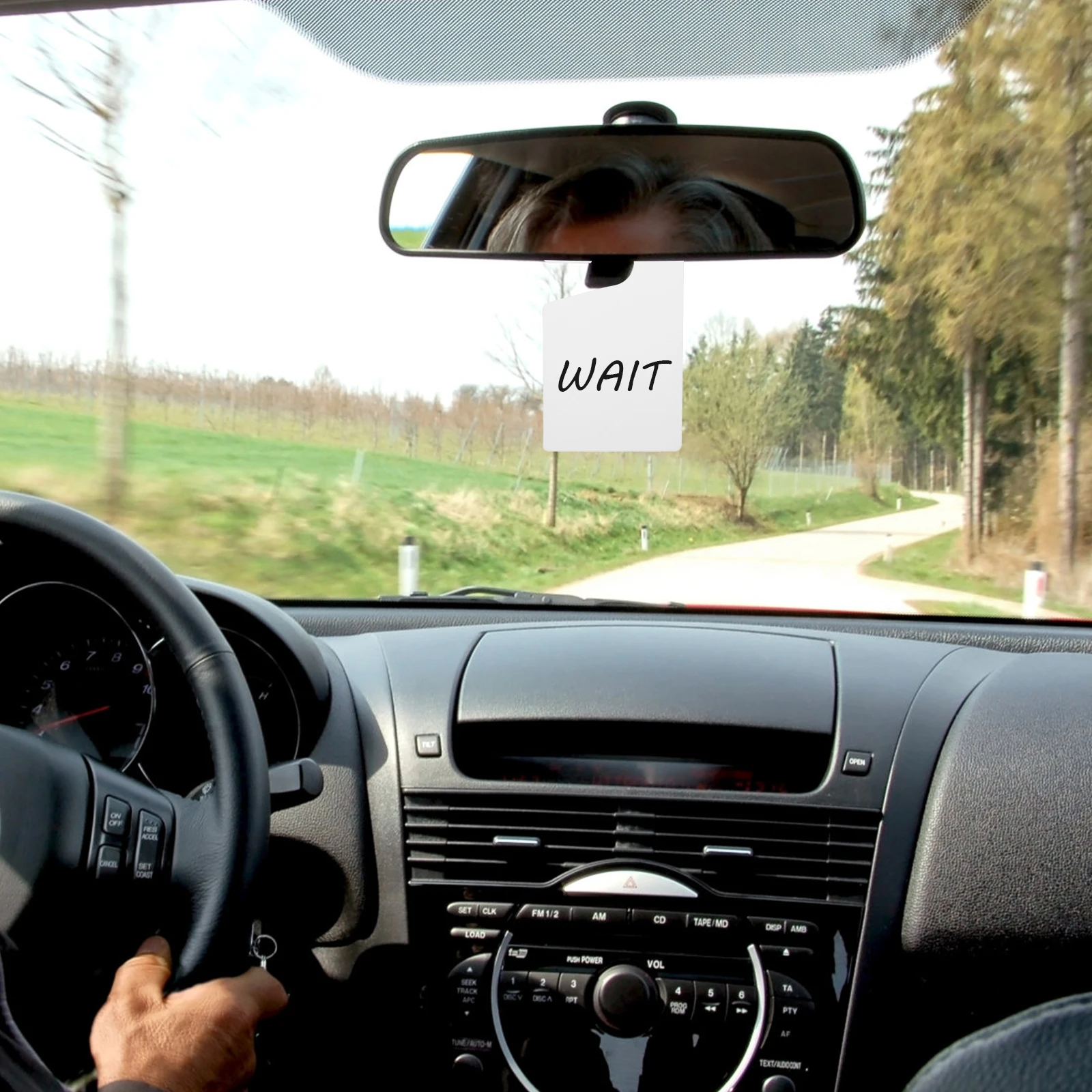 

10pcs Parking Permit Holder Blank Weather Resistant Hanging Tags High Visibility For Car Rear Mirror Multi Use Sign Durable