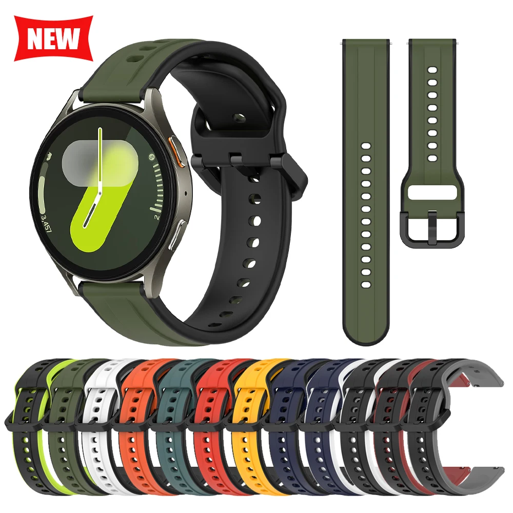 1 Uds correa de silicona para Samsung Galaxy Watch 7 6 5 pro 40mm 44mm reloj 6 4 Classic/Gear S3 S2 pulsera 22mm 20mm