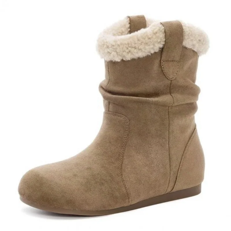 

﻿ Новые стильные зимние ботинки 2025 года, зимняя дизайнерская повседневная удобная теплая обувь на меху, модные универсальные прогулочные мягкие женские зимние ботинки