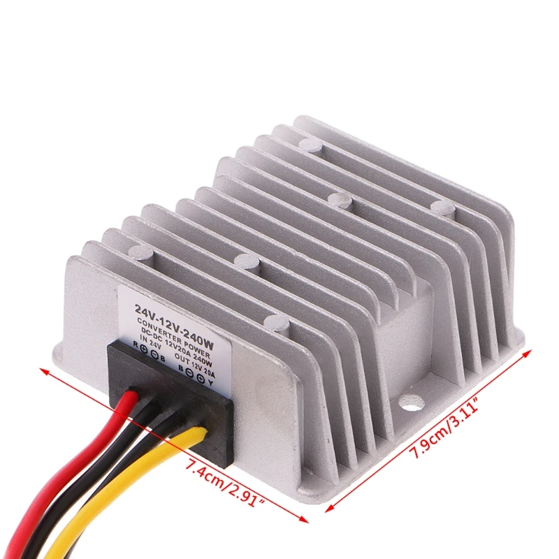 Converter 24V for DC To 12V for DC 20A 240W Stepdown Waterproof Truck Ad