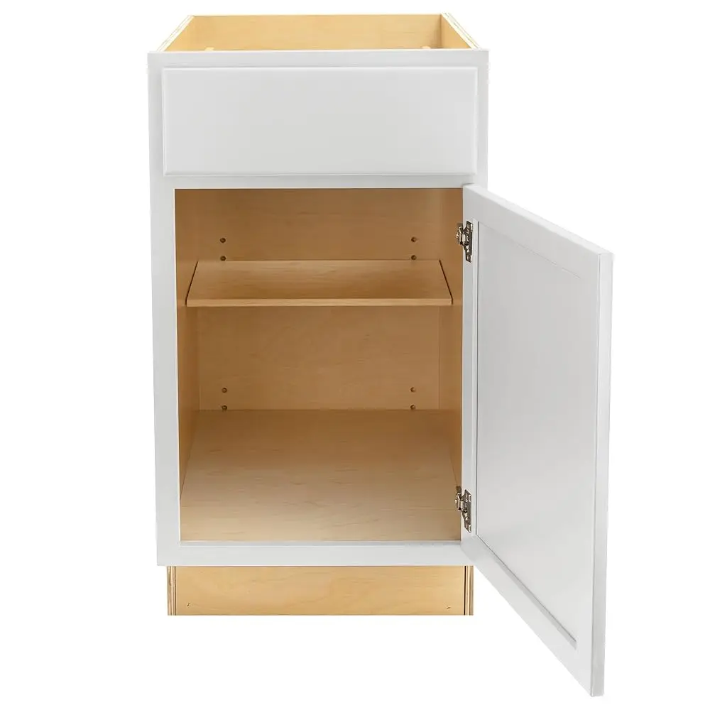 Quicklo Rta (pronto da montare) |   Mobili da cucina con base - Stile Shaker |   Made In America (Bianco puro, 18"" Wx34,5 Hx24 D