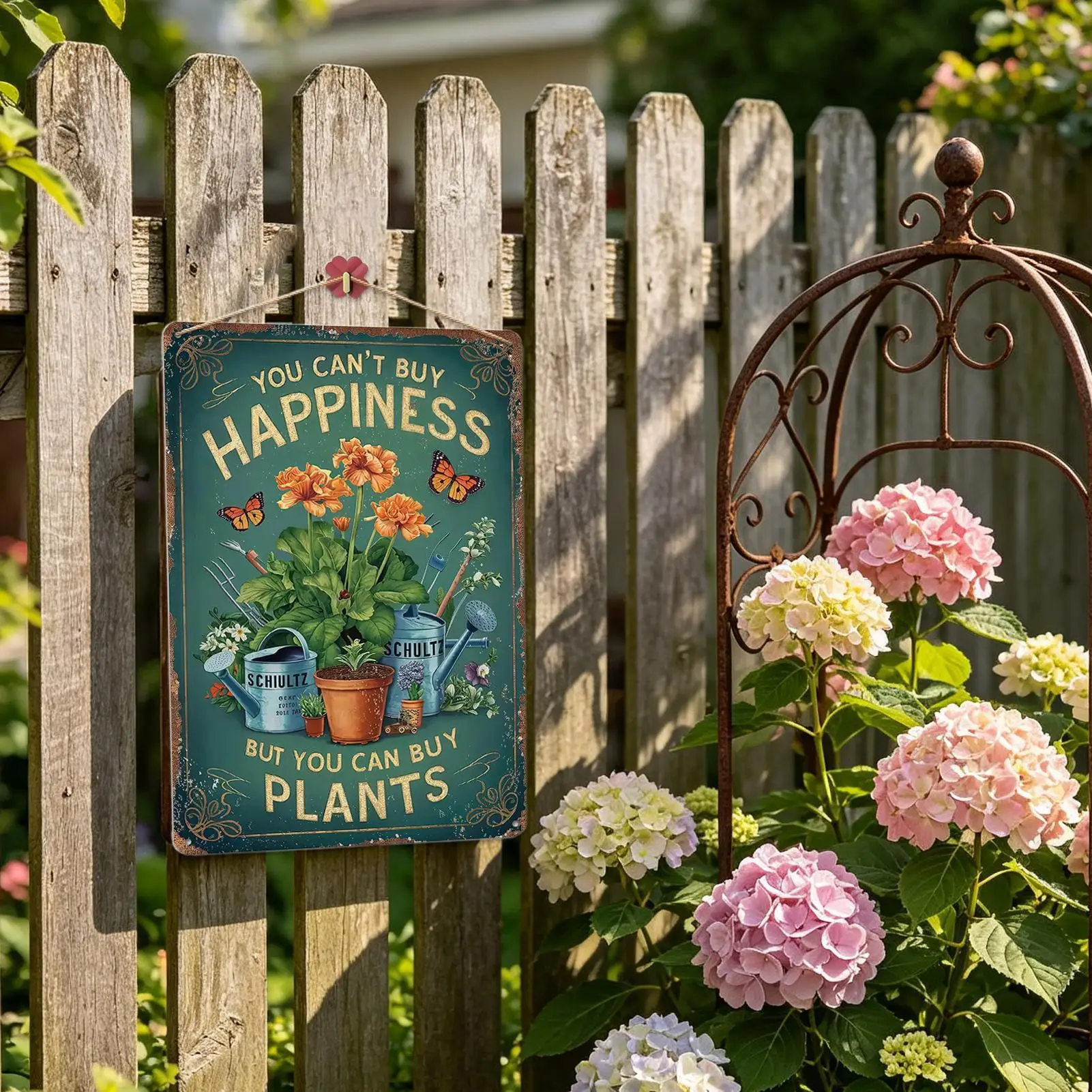 Garden Sign Waterproof Retro Decor Plaques Labels With Plant Quote Gardening Decor For Yard Backyard Lawn Patio Porch Deck Fence