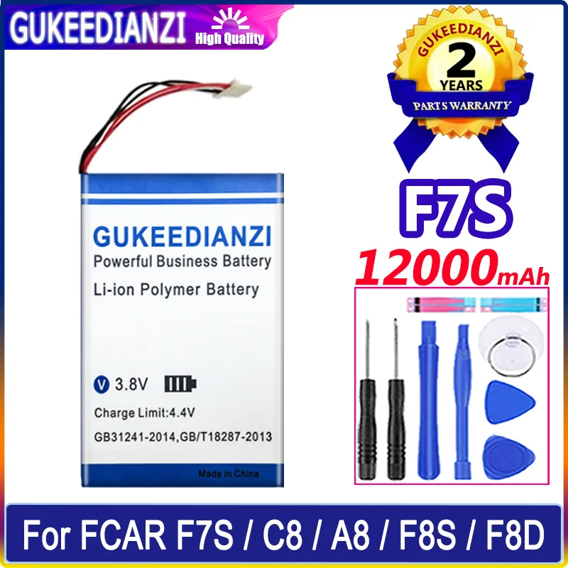 

GUKEEDIANZI Battery 12000mAh For FCAR F7S F8S F8D C8 A8 Batteries