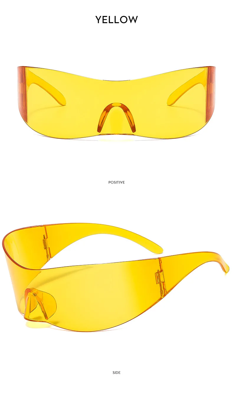 Einteilige randlose Punk-Sonnenbrille für Damen und Herren 2026 – Luxus-Sport-Y2K-Sonnenbrille für Herren, Wrap-Around-Schutzbrille, UV400 – Detail 15