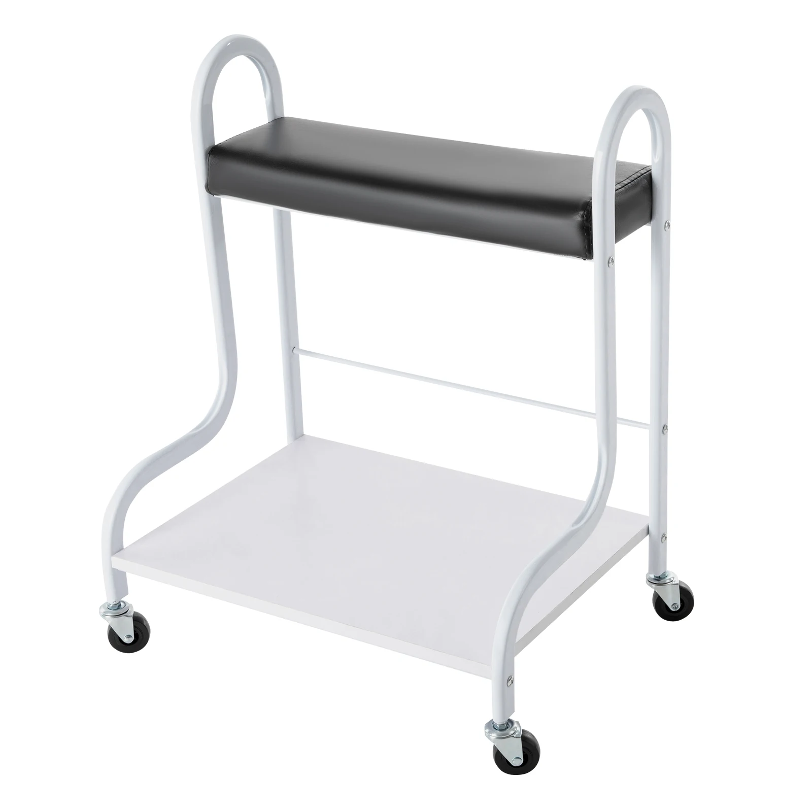 Adjustable Beauty Salon Nail Foot Bath Spa Portable Esthetician Trolley Cart for Foot Rest 3  PU Cushion Funiture Massage