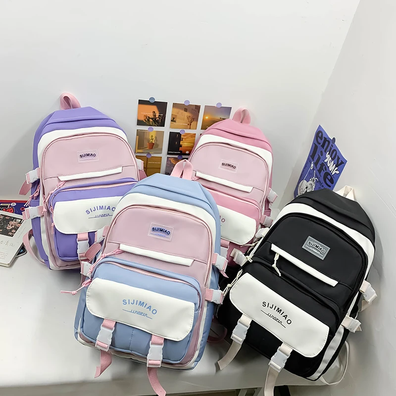 

school bags for girls fashion kids backpack kawaii Candy color backpacks for women classic simple Bookbag mochilas Teenagers bag