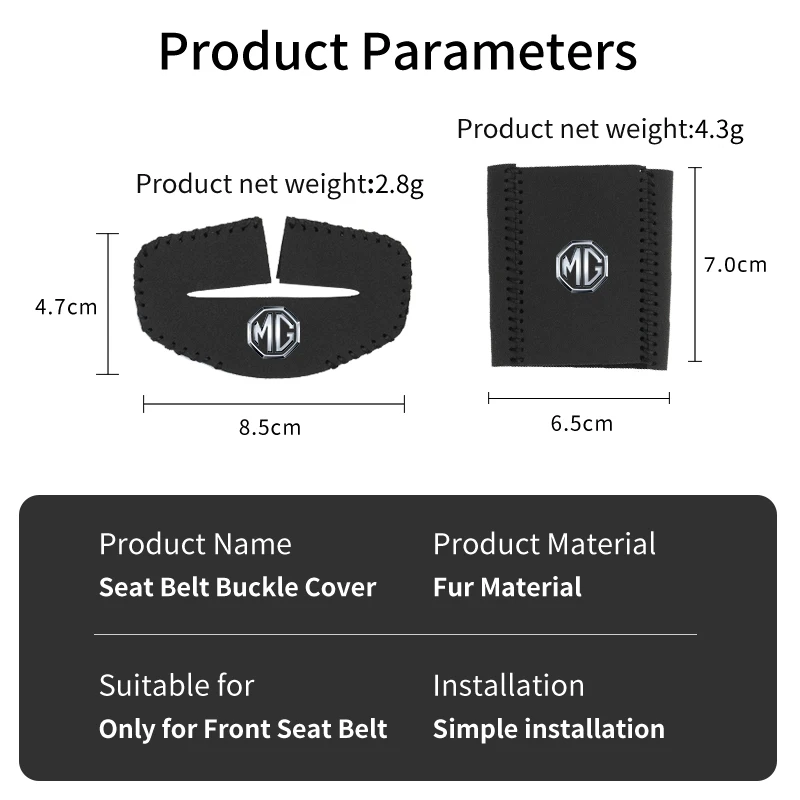 Car Seat Belt Buckle Protector Cover Safety Belt Plug Clip Case For Morris Garages MG 6 3 5 7 RX5 RX8 TF ZR ZS HS GS GT Hector - view 6