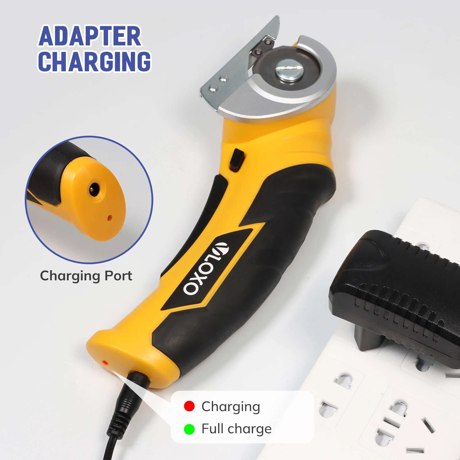 VLOXO Lithium Battery Scissors Electric Carpet Scissors Rechargeable Cordless Scissors Power