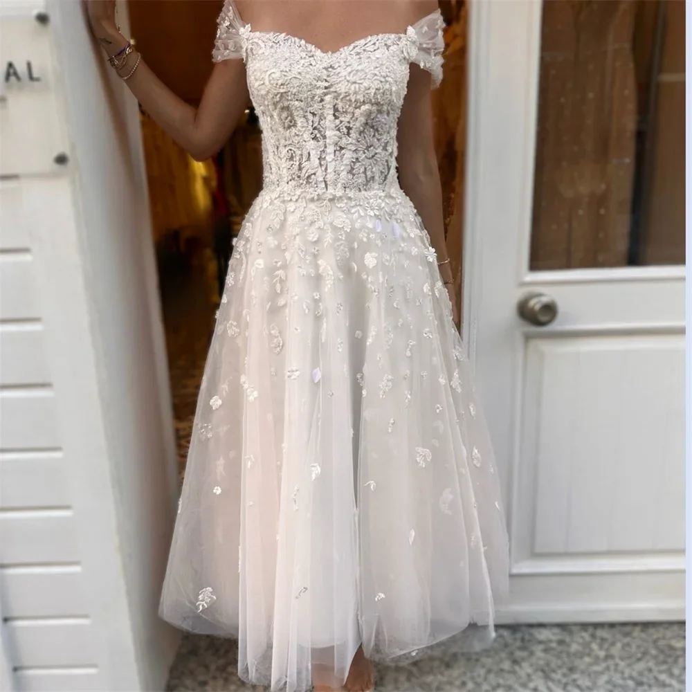 

Evening Dress Prom Dearin Off-the-shoulder A-line Ankle Length Skirts Tulle Bespoke Occasion Dresses Formal Gown Saudi Arabia