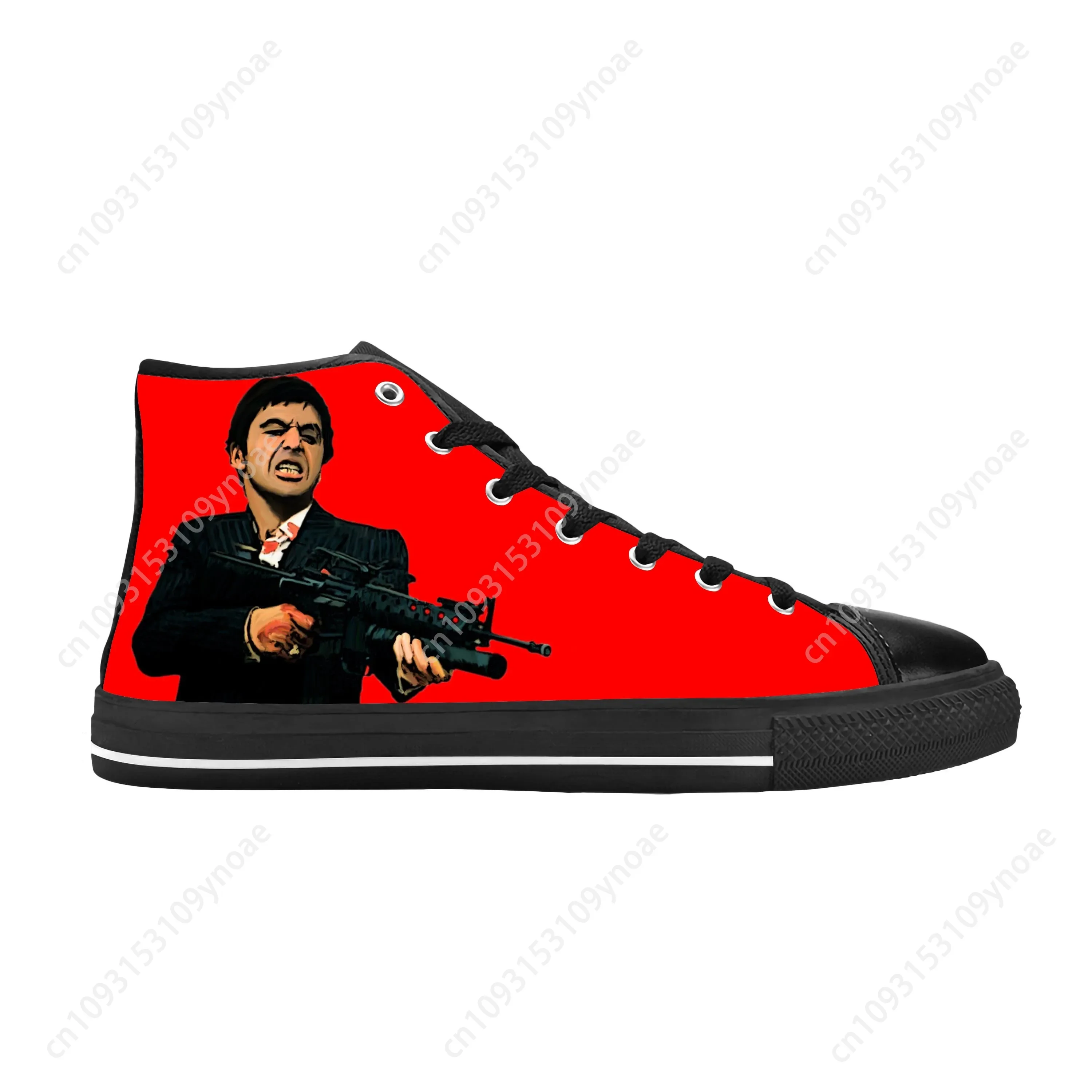 

Hot Movie Scarface Tony Montana Al Pacino Fashion Casual Cloth Shoes High Top Comfortable Breathable 3D Print Men Women Sneakers