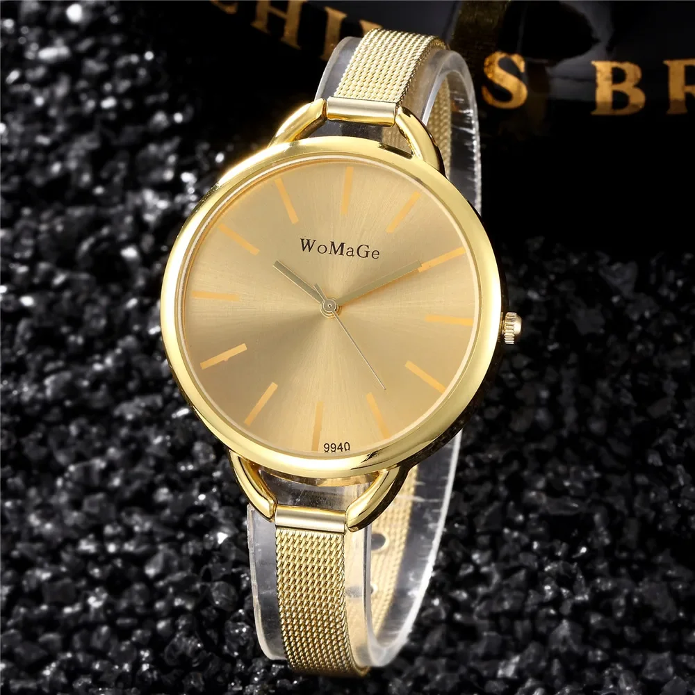 relogio feminino Luxury Gold Silver Watches Women Dress Quartz Wristwatches Ladies Steel Bracelet Watch Clock hodinky ceasuri