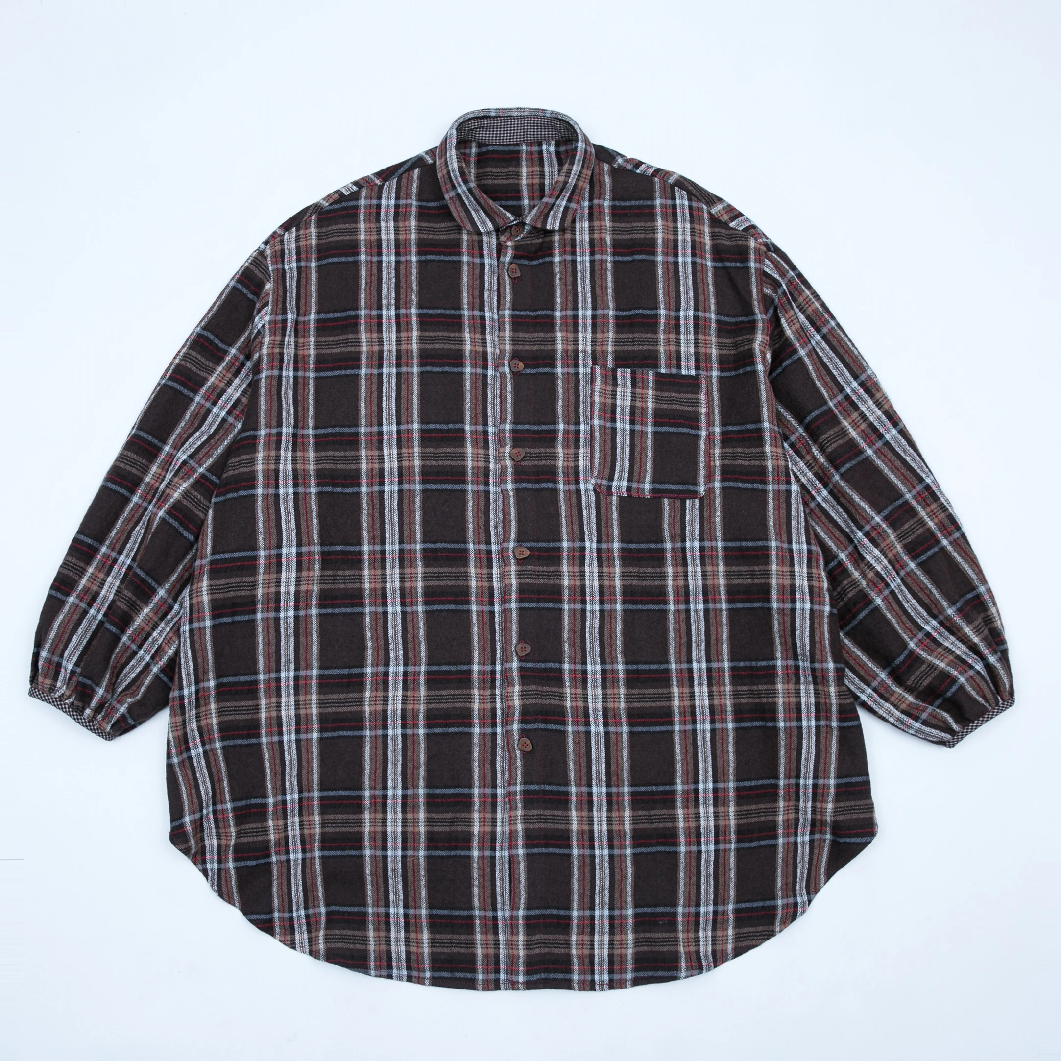 

Long Cheered irt Cotton Woolen Tweed New Autumn Arrival Loose Fit Casual Sle Women's Open Cardigan with Stand Collar