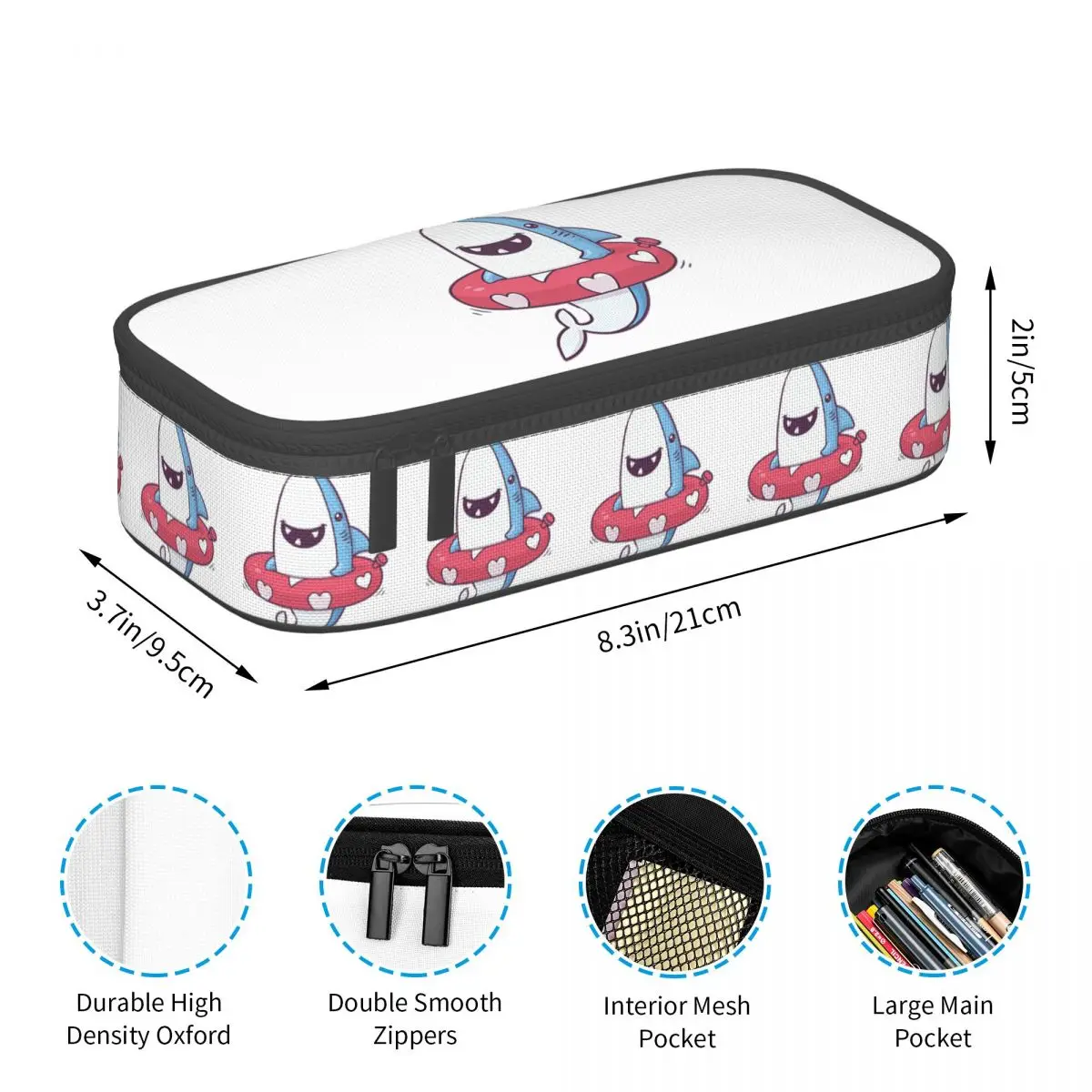 مقلمة Shark Summer Fun لـ Stududen School Pen Box حقيبة أقلام رصاص لوازم القرطاسية حقيبة حامل القلم