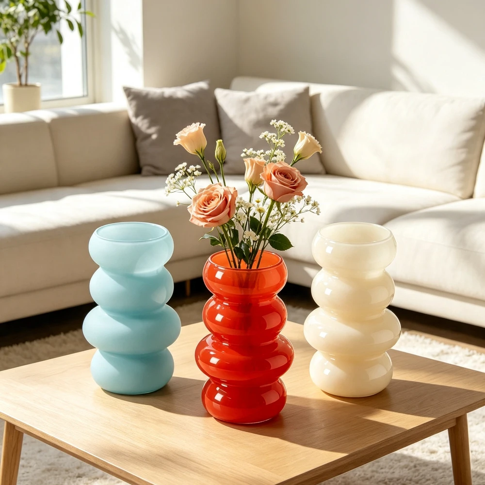 Wazon ze szkła bąbelkowego w s – Glass Vase Nordic recenzja i cena