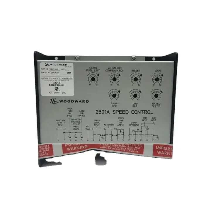 Woodward 9907-014 Forward Acting Speed Control 2301A Rev J Control Systems Industrial Automation Equipment
