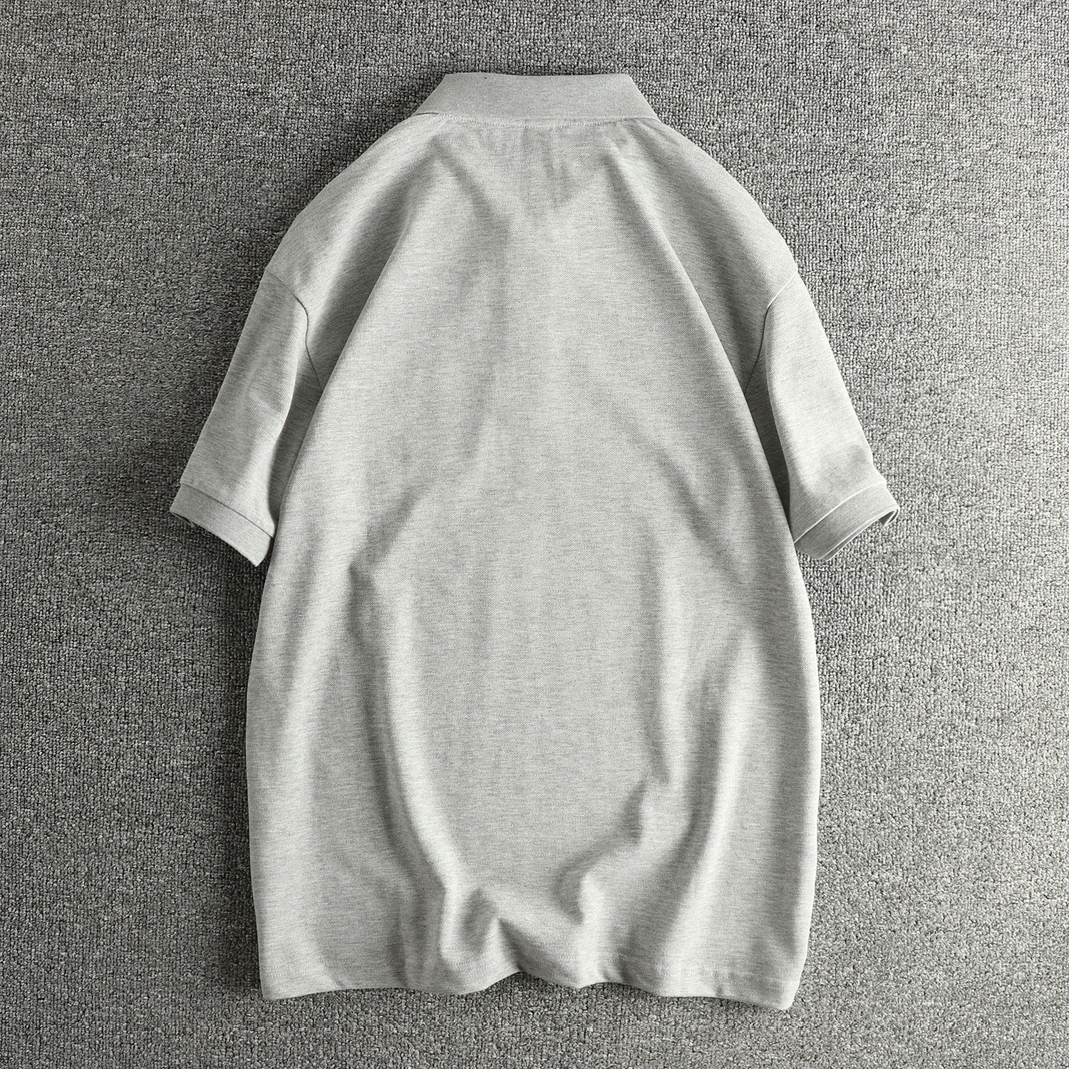 100% cotton fixed woven pearl mesh fabric men's polo shirt summer trendy versatile youth lapel T