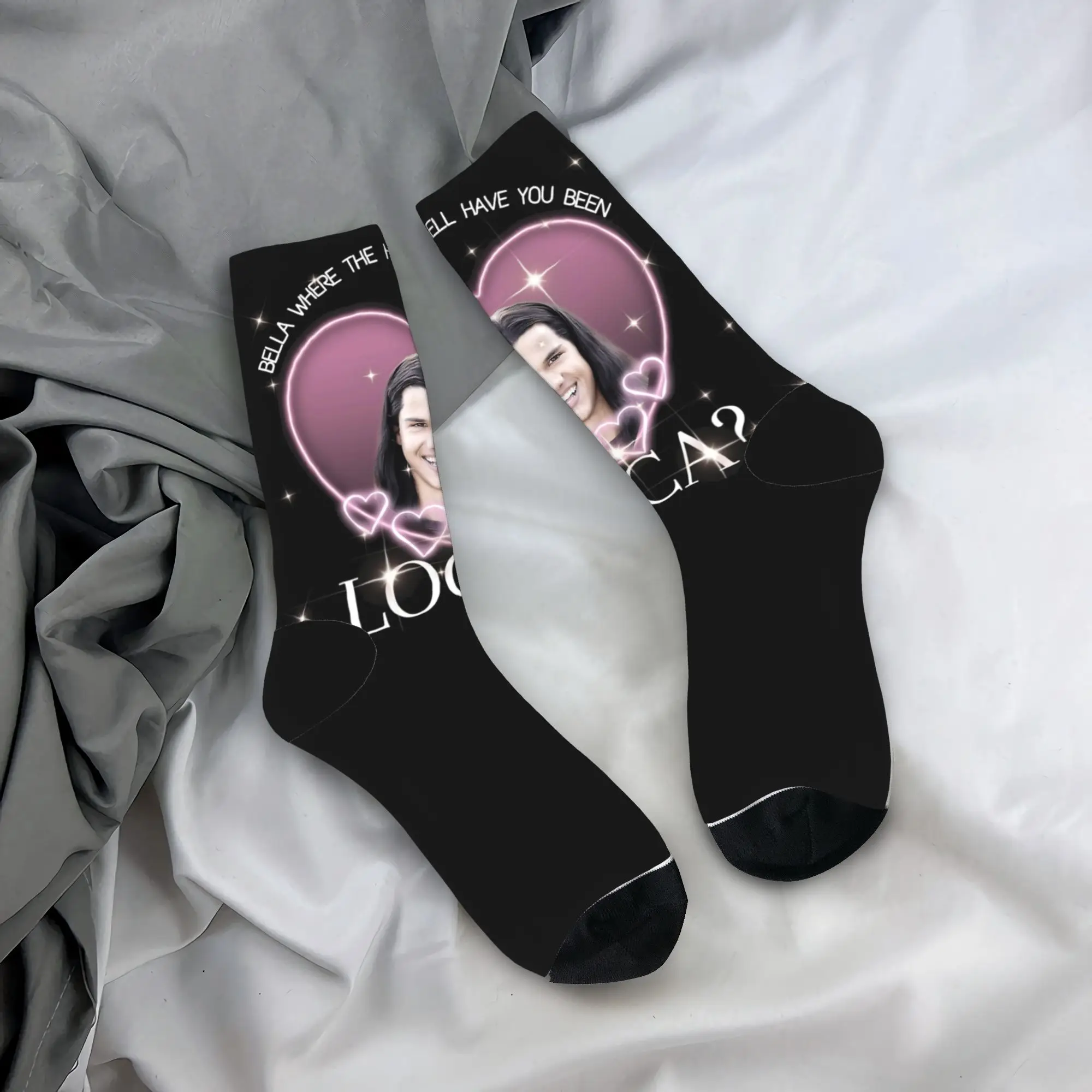 Happy Funny Male Men Socks Harajuku Romance Wolves Twilight Jacob Black Sock Sport Women Socks Spring Summer Autumn Winter