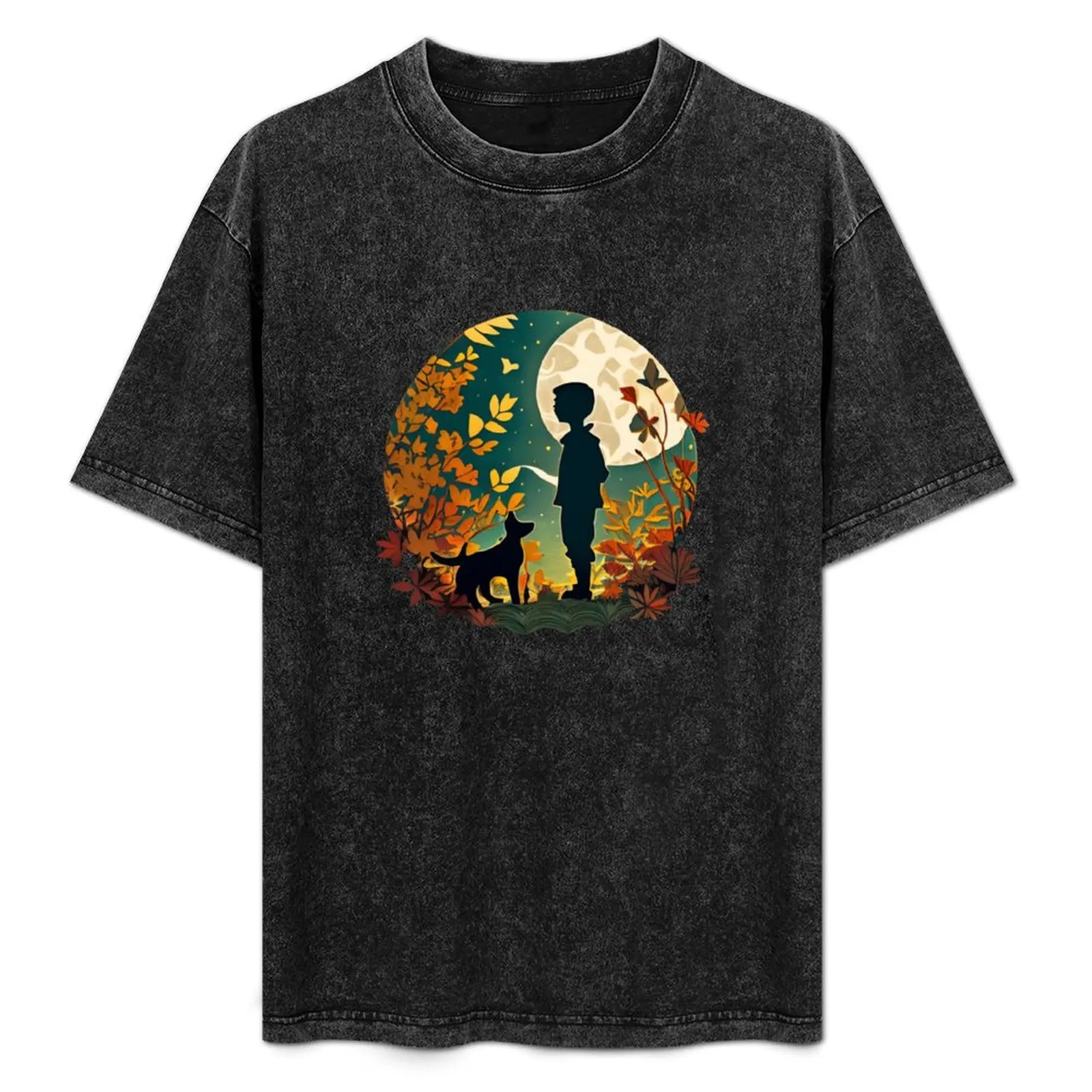 

Boy and his Dog - The Cut-Out Collection T-Shirt Soft Casual Short Sleeve Cotton Tee