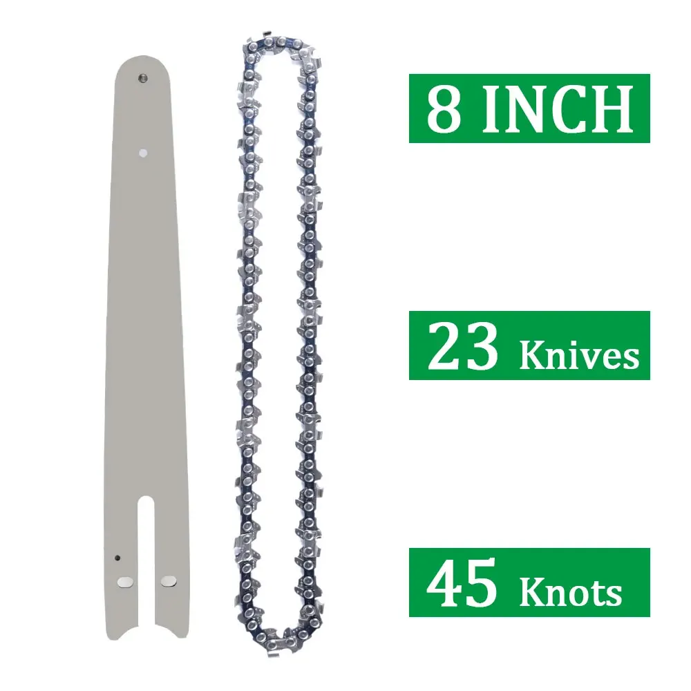 4/6/8 Inch Steel Chain and Guide Plate Set Suit for 4/6/8 Inch Electric Saw Chainsaw Used For Logging Pruning Electric Saw Parts