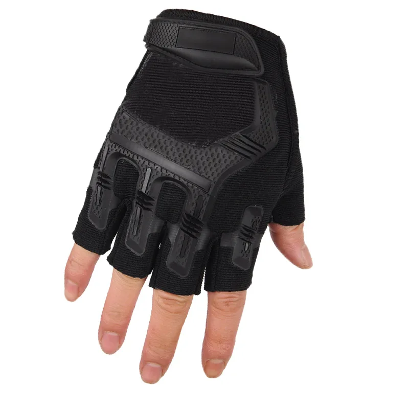 Guantes tácticos de medio dedo para hombres, deportes al aire libre, entrenamiento de equitación, antideslizante, resistente al desgaste, técnico,