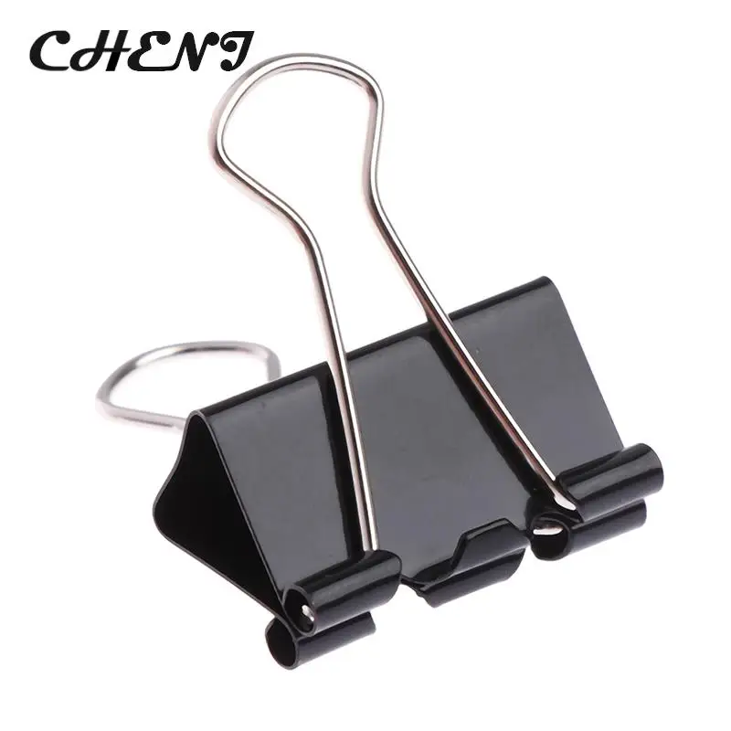 10 Stuks Black Metal Binder Clips Notities Letter Paperclip Binding Clip