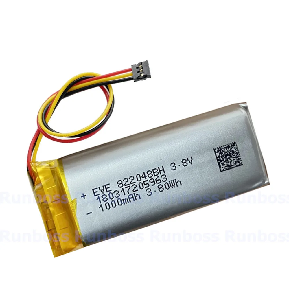 1-10 قطعة 822048 3.8 فولت 1000 مللي أمبير يبو بطارية قابلة للشحن + JST MX 1.2 مللي متر 3P التوصيل ل MP3 GPS مسجل سماعة صمام مؤشر المراقب المالي #5