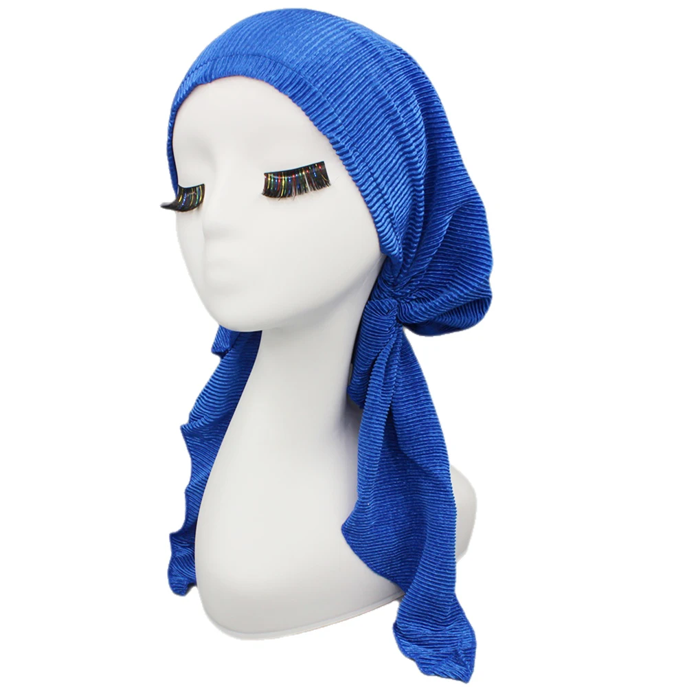 Chemo Women Solid Design Bandany Girl Skullies Beanie Turban Head Wrap For Hair Loss Cap Headwear Lady Rural Female HT233