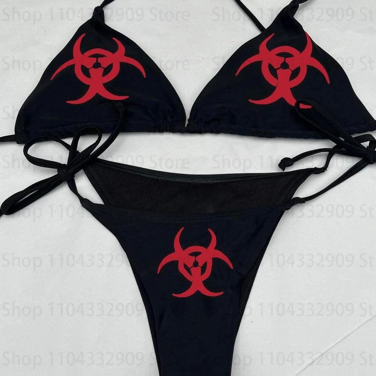 Bikini gótico Vintage de los años 2000, estilo Y2k, bikini gráfico de hadas para mujer, bikini Emo para chicas, bikini Punk para nadar, traje de baño Sexy para chicas