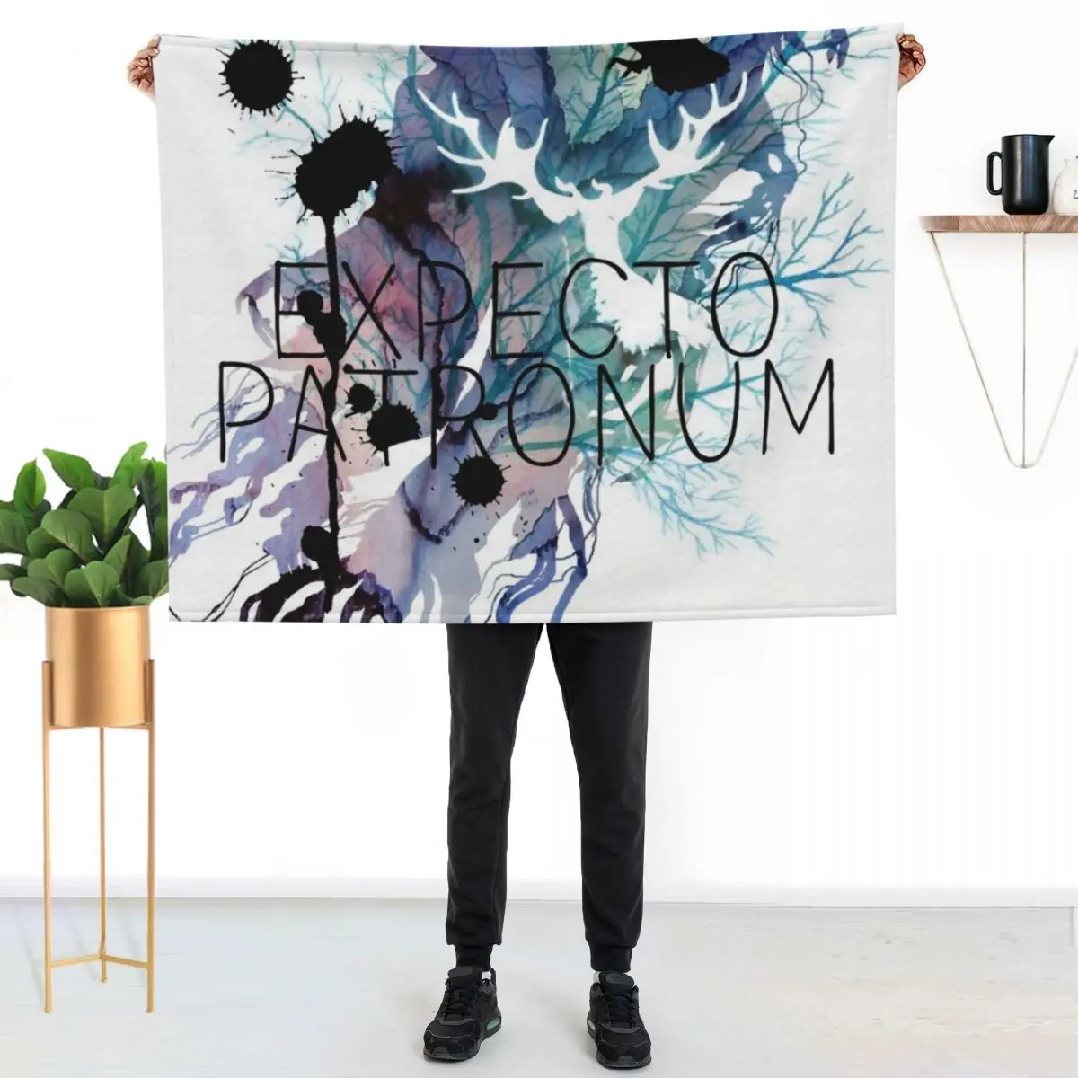 EXPECTO PATRONUM HEDWIG WATERCOLOUR Throw Blanket Giant Sofa Custom christmas decoration Bed anime Heavy Blankets