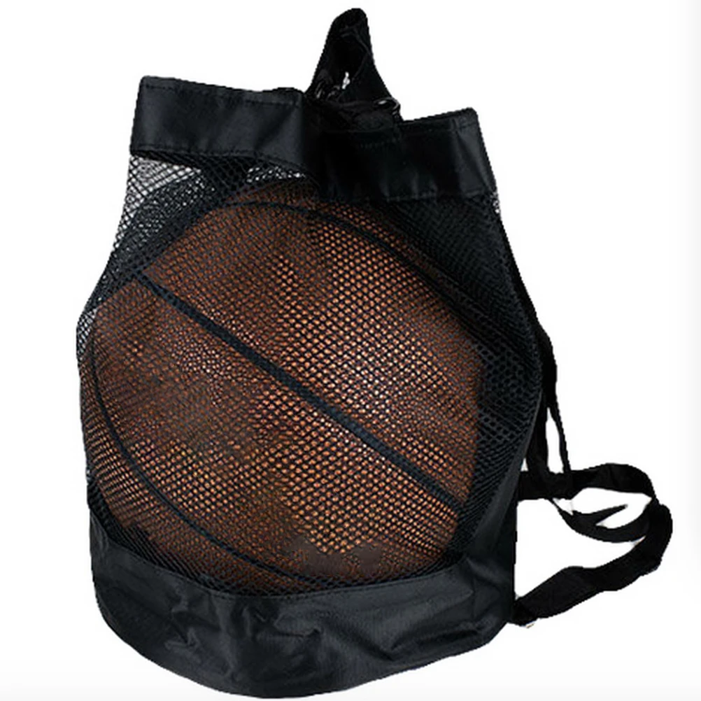 

2 pcs Sports Ball Bag Shoulder Strap Basketball Soccer Net Pouch Thickened Drawstring Waterproof Oxford Cloth Flat Bottom