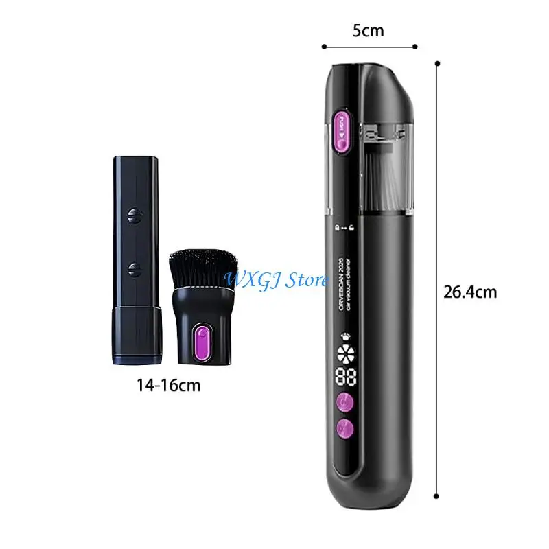 37JE Handheld Car Vacuum Cleaner Delivering 100W Output And Clear Dust Cup Excellent For Small Space Cleaning