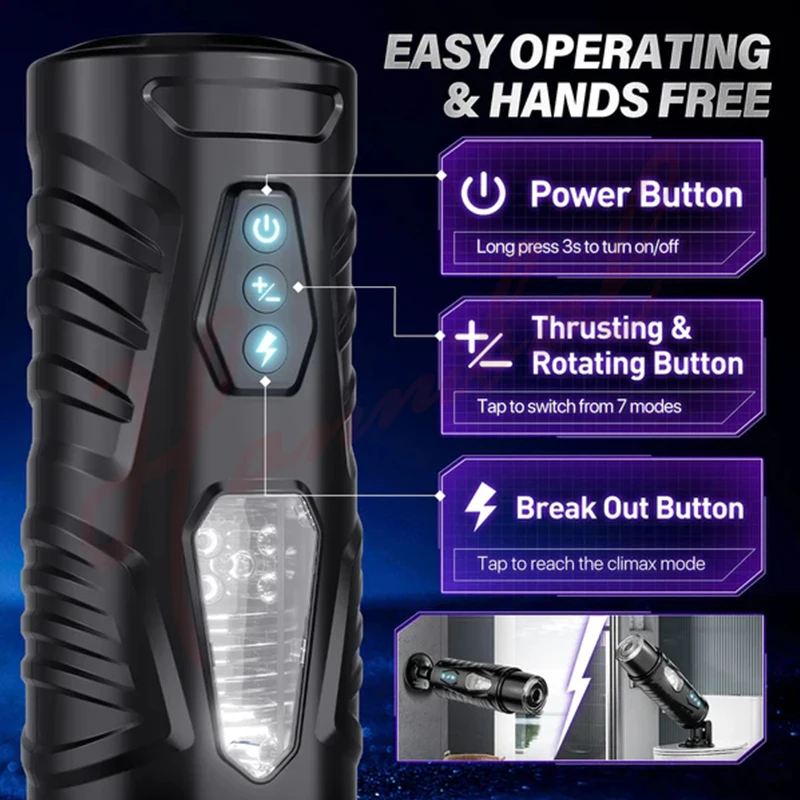 Automatic Male Masturbator Sex Toys for Men Hands Free Pocket Pussy Sex Machine Visual Window Suction Base Electric Penis Pump