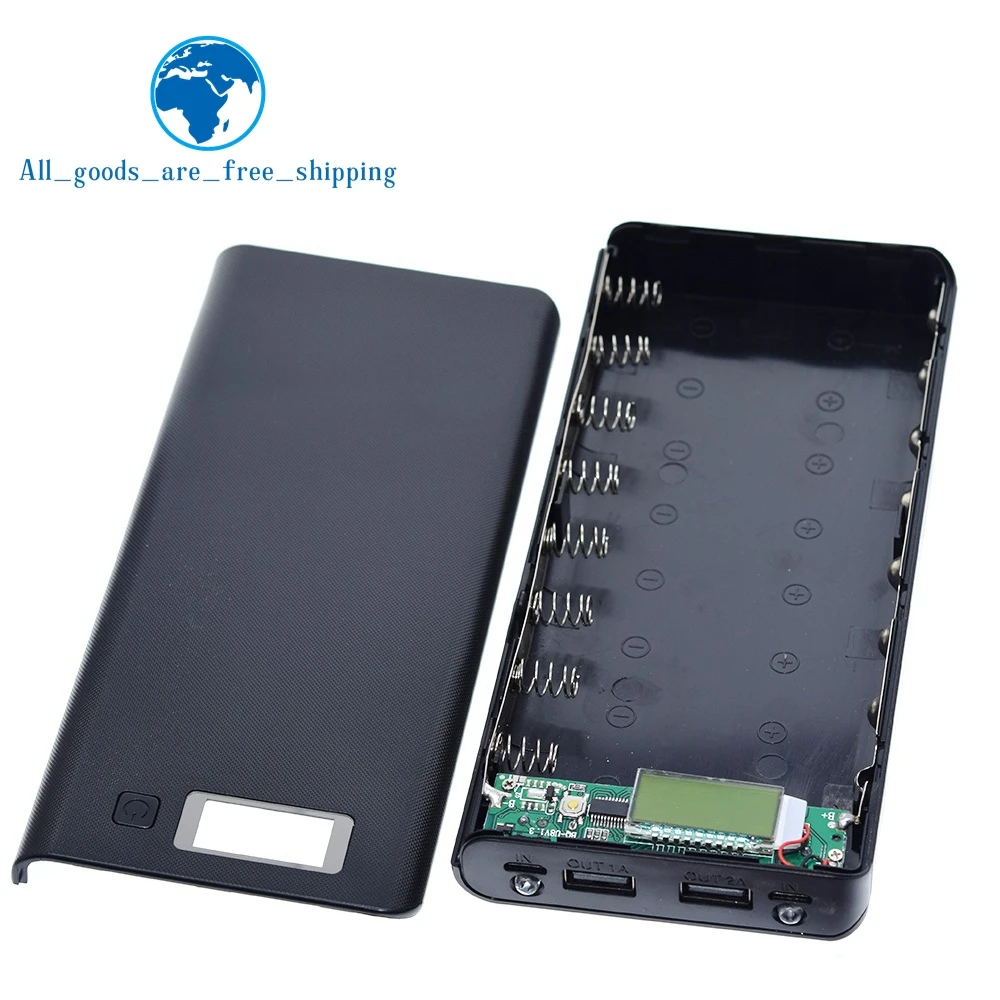 

5 В двойной USB 8*18650 Power Bank аккумуляторный блок зарядное устройство для мобильного телефона DIY чехол для смартфона MP3 электронная мобильная зарядка