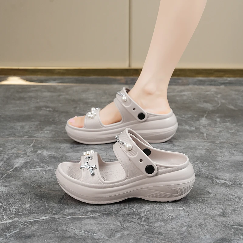 Women's Eva Platform Slides, Thick Sole Non-slip Casual Shoes_voghion.com