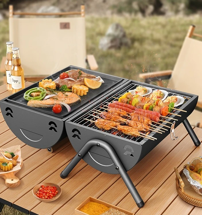 Outdoor Barbecue grill, charcoal, camping, cooking, smokeless, household, outdoor, home, carbon grill