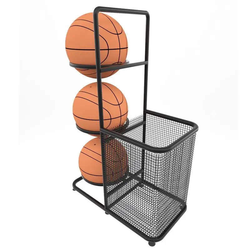 

Vertical Ball Storage Rack Garage Football Holder Organizer Multi Layer Ball Storage Stand Cast Iron Garage Organizer For