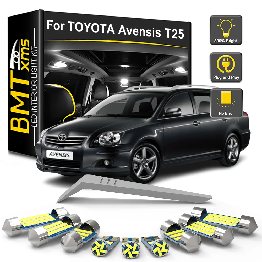 

BMTxms 5/11/17 шт. Canbus для Toyota Avensis T25 2003 2004 2005 2006 2007 2008 автомобильный светодиодный внутренний светильник, комплект ламп для багажника