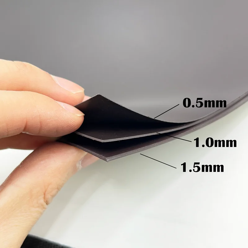 Thickness 1.5/1.0/ 0.5mm A4 Square Soft Magnet Sheet Magnetic Mat Refrigerator Photo Picture Cutting Die Craft One Side Magnets