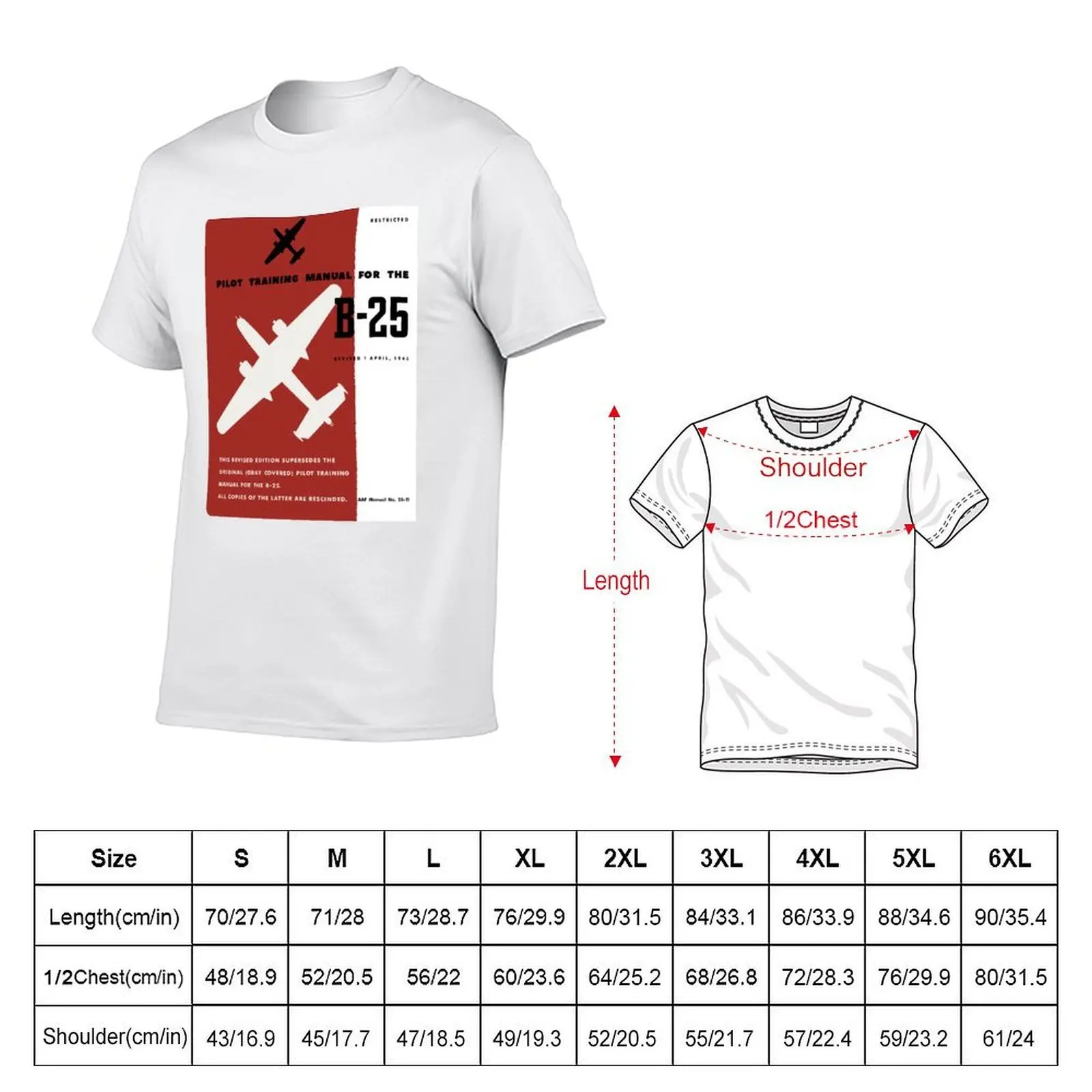 North American B-25 Mitchell (1945) T-Shirt vintage graphic tee summer top plain t shirts men
