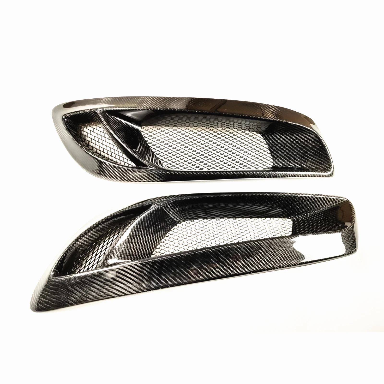 لشركة هيونداي جينيسيس كوبيه 2008-2012 ألياف الكربون المصد الأمامي الجانب تنفيس الهواء مدخل الإطار شواء الضباب ضوء غطاء المصباح هود مصبغة #5