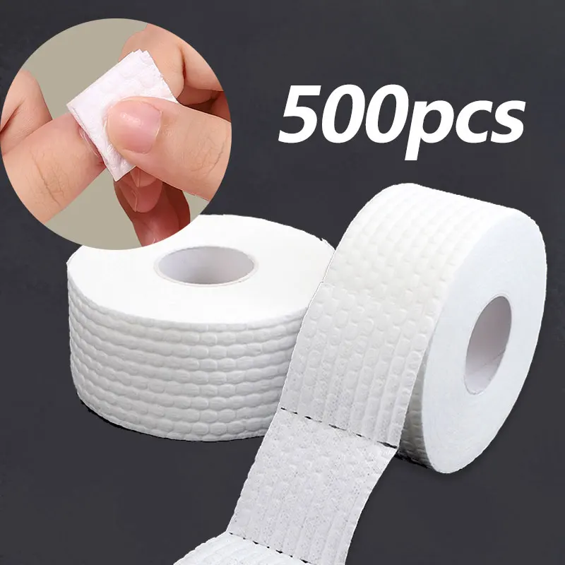 300/500 قطعة المهنية مسمار القطن مناديل UV هلام مسمار نصائح مزيل طلاء الأظافر الأنظف ورق الوبر وسادة نقع مانيكير أدوات تنظيف