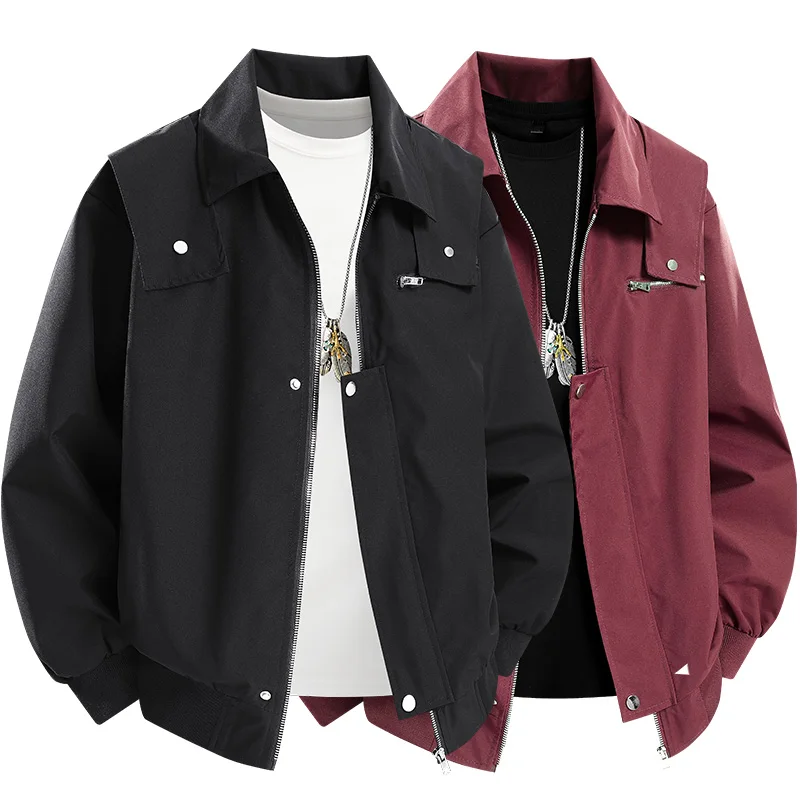 Men Jackets Spring Autumn Outdoor Sports Loose Breathable Casual Fashion Coat Mountaineering Camping Cycling Windbreaker Wear Pi