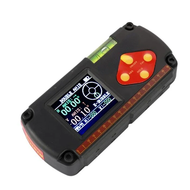 

Digital Protractor Dual-axis Angle Ruler Digital Level Inclinometer 0.1 Degree Accuracy with USB Cable Built-in Lithium Battery