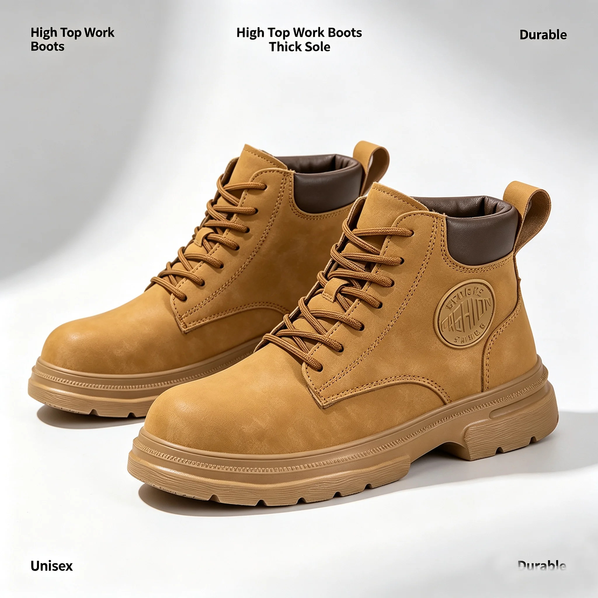 Men'S Shoes No Laces - Sepatu Bot Kerja Unisex Model Tinggi