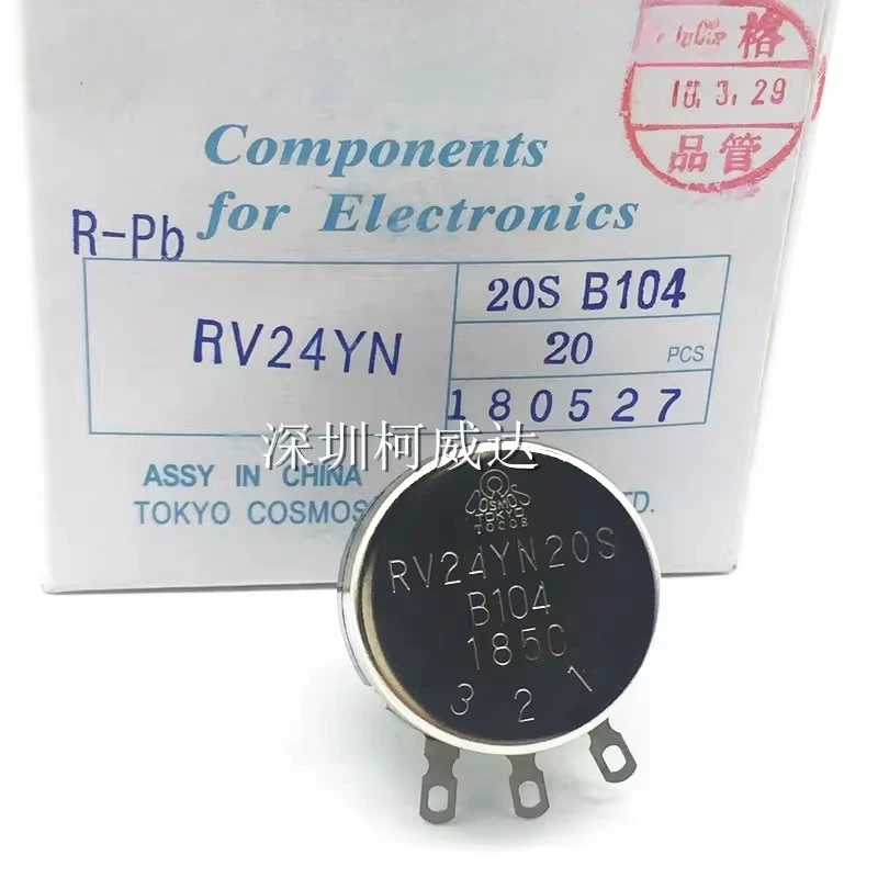 Brand New Original Genuine Japanese TOKYO Potentiometer RV24YN20SB504 B104 B204 100K 200K 500K Round Handle 20mm 3-pin
