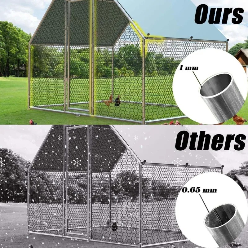 Dog Kennel Outdoor with Waterproof and Anti-UV Cover Lockable Door Design(9.8'Lx19.6'Wx6.4'H)